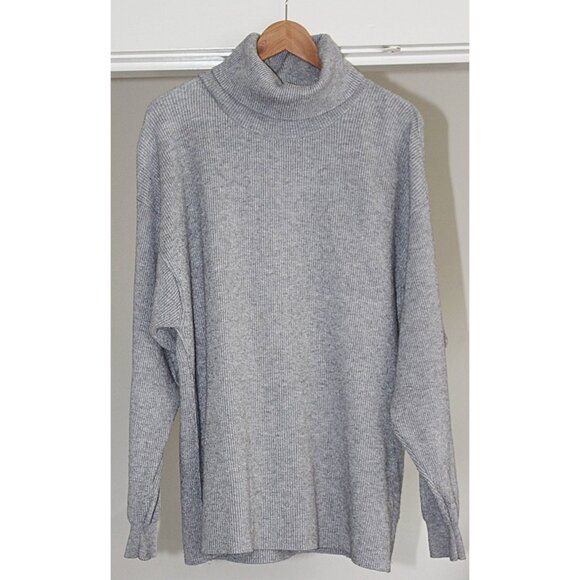 Free People - Softly Structured Turtleneck Tunic in Grey, sz Medium - Picture 3 of 11